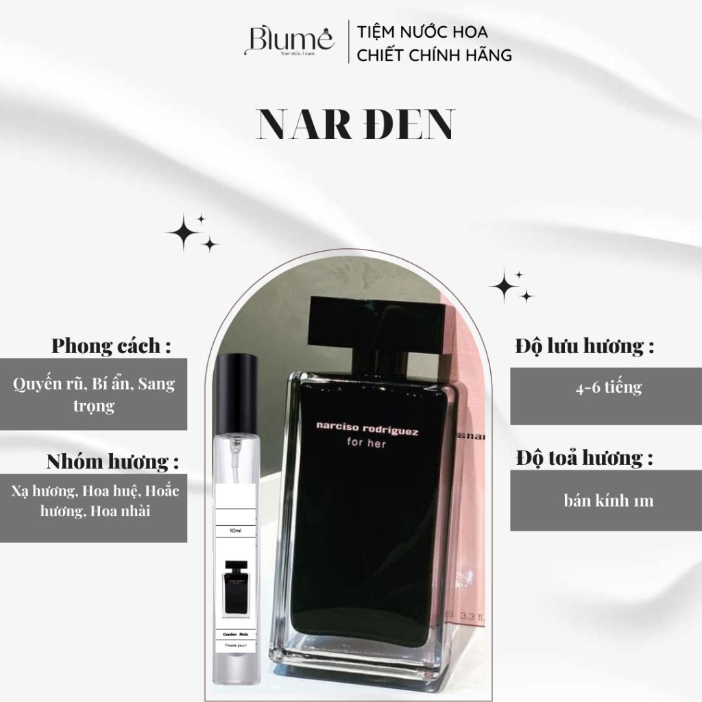 Nước hoa NỮ NARCISO FOR HER EDT ĐEN mùi quyến rũ
