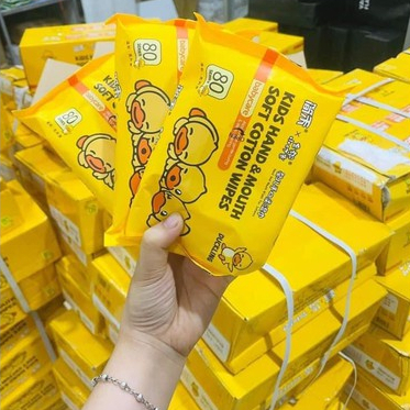 Khăn Ướt Vịt Vàng, Gấu Hồng An Toàn Cho Da Dùng Được Cho Cả Người Lớn Và Trẻ Nhỏ Khăn Ướt Con Vịt Vàng (Chỉ Bán 1 Bịch)