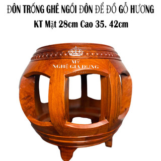 Đôn ngồi trống -đôn tròn ngồi trang trí nhà cửa phòng khách gỗ hương