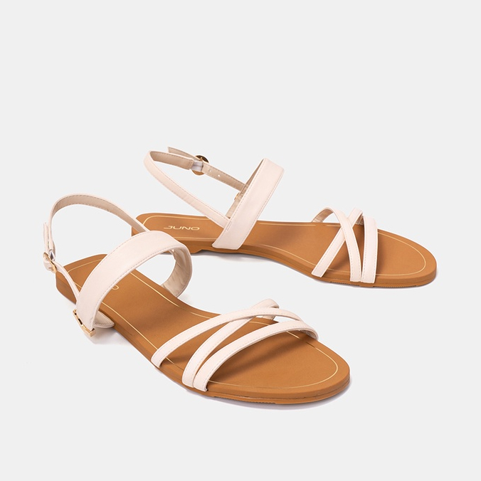 Giày Sandal 1cm Nữ Thời Trang JUNO Bệt Gắn Khoá Trang Trí SD01113