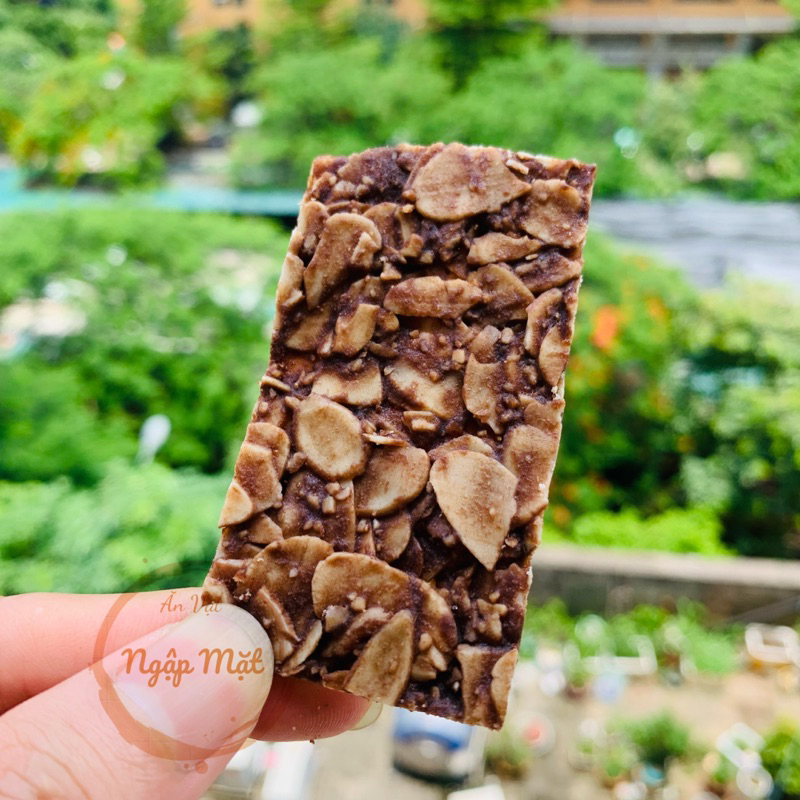 250g Bánh Ngói Hạnh Nhân Mix 3 Vị Vani CaCao Matcha, Mỏng, Thơm, Giòn, Healthy Chuẩn Ăn Kiêng