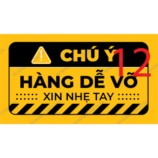 (Có sẵn) Tem dán Hàng dễ vỡ, xin nhẹ tay CHICHITA