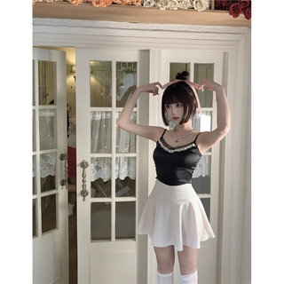Áo lụa 2 dây đính đá cho nữ