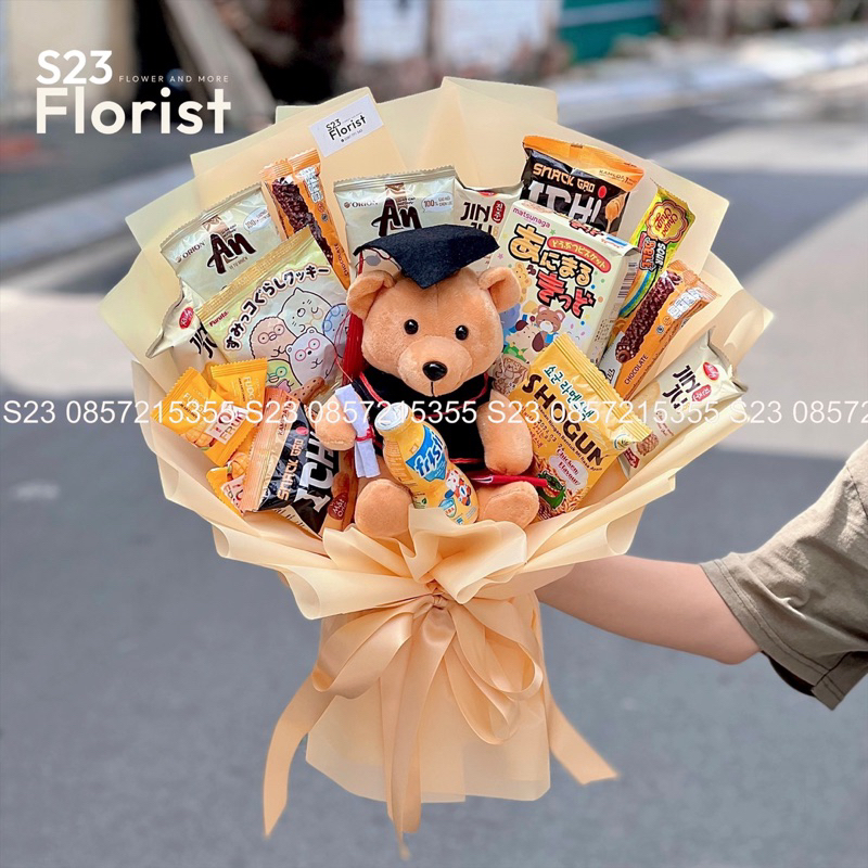 Bó hoa tốt nghiệp, Bó hoa đồ ăn vặt, Bó hoa kẹo, Bó hoa làm bằng kẹo