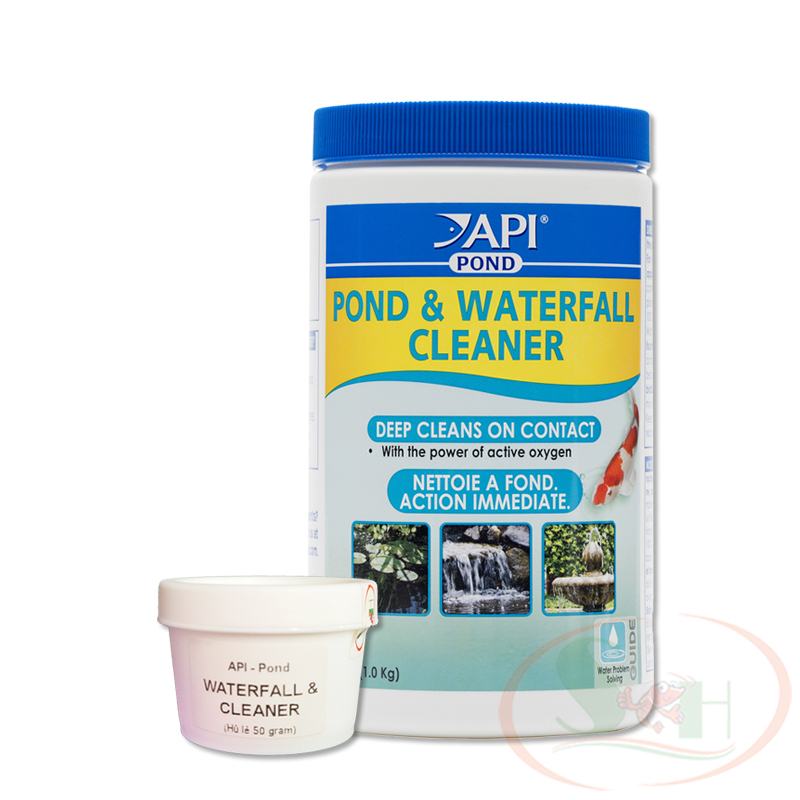 Bột tẩy rửa API Pond &amp; Waterfall Cleaner hủ 50 gram xử lý cặn bẩn thác nước đài phun ao hồ bể cá tép thủy sinh