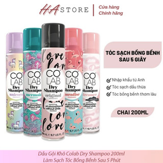 Dầu Gội Khô Dạng Xịt Colab Dry Shampoo 200ml Làm Sạch Tóc Bồng Bềnh Sau 5 Phút