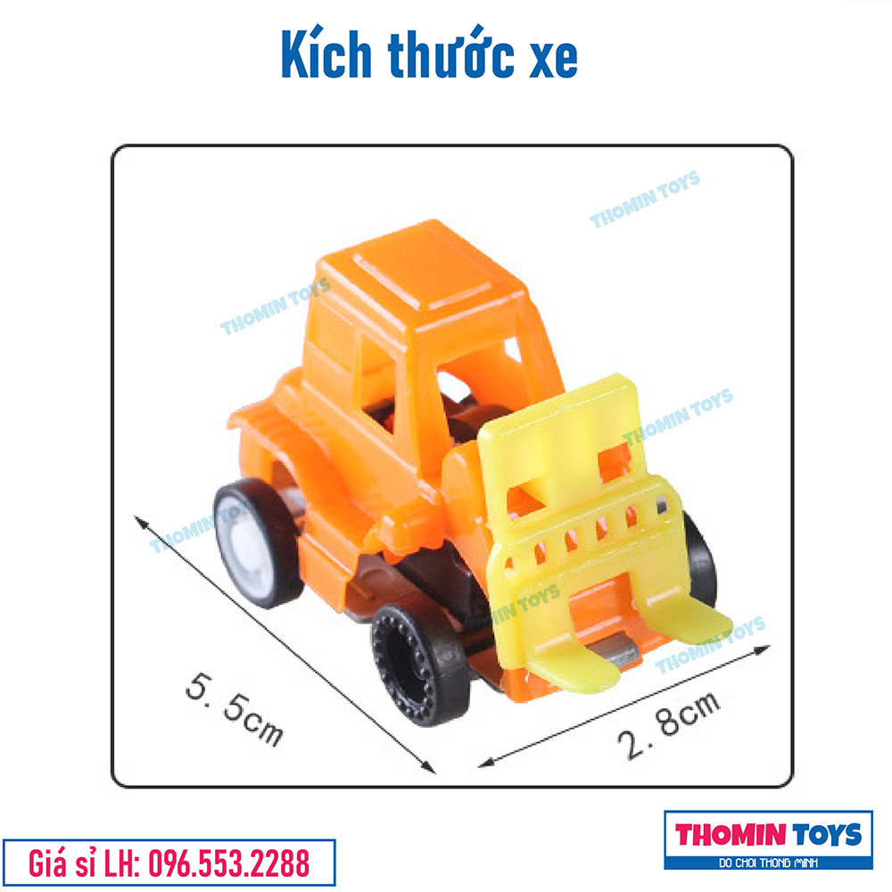 Đồ chơi xe công trình chạy cót, xe ủi công trường mini ô tô chạy cót máy bay chạy cót cho bé