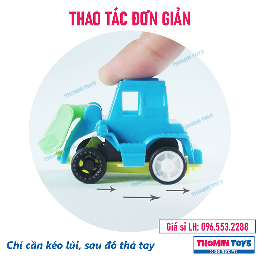 Đồ chơi xe công trình chạy cót, xe ủi công trường mini ô tô chạy cót máy bay chạy cót cho bé