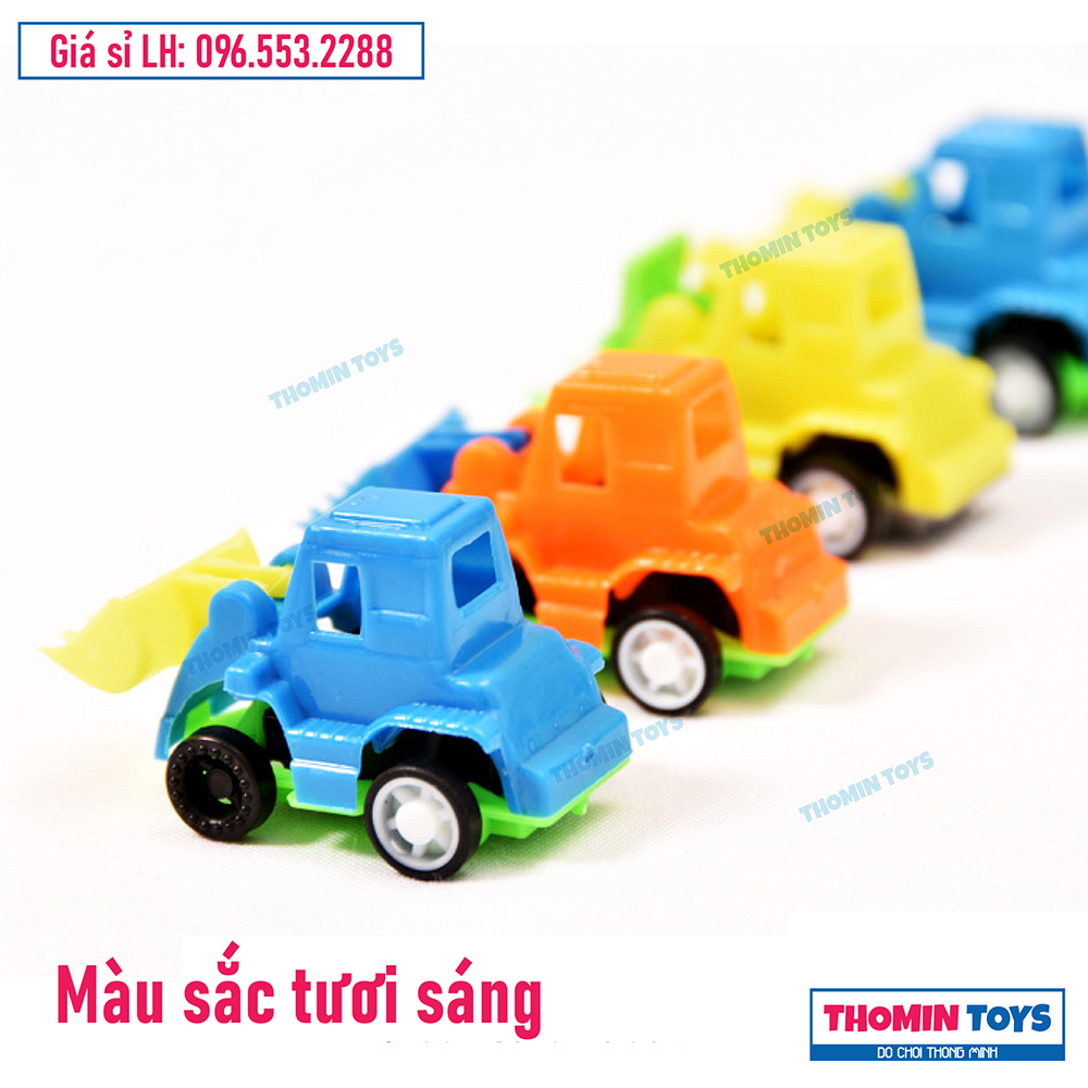 Đồ chơi xe công trình chạy cót, xe ủi công trường mini ô tô chạy cót máy bay chạy cót cho bé
