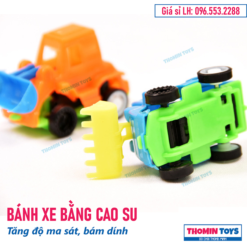Đồ chơi xe công trình chạy cót, xe ủi công trường mini ô tô chạy cót máy bay chạy cót cho bé