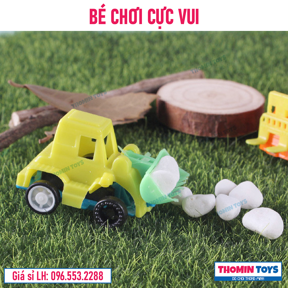 Đồ chơi xe công trình chạy cót, xe ủi công trường mini ô tô chạy cót máy bay chạy cót cho bé