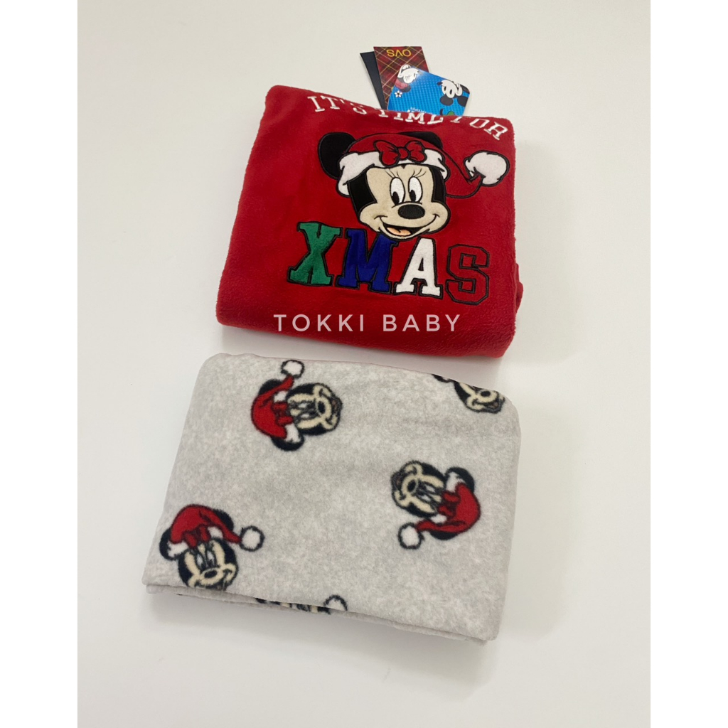 Bộ nỉ bông mỏng Xmas dư xịn hình Mickey cho bé BOV001
