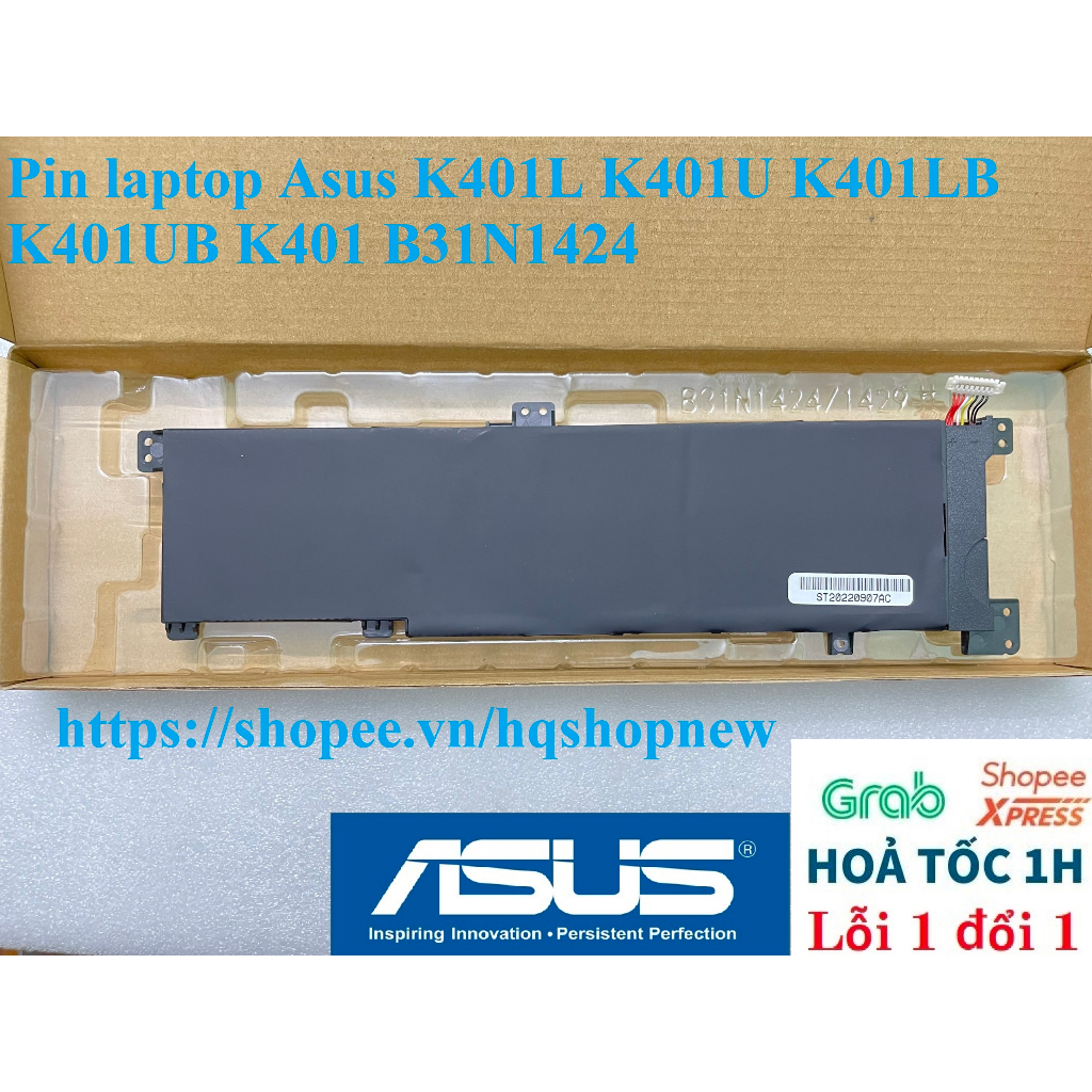 ⚡️ Pin laptop Asus K401L K401U K401LB K401UB K401 B31N1424