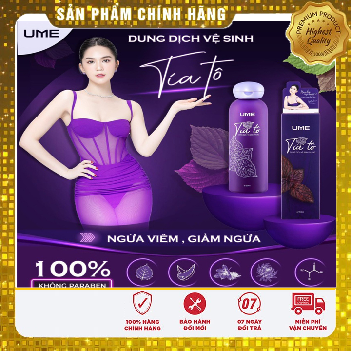 Dung Dịch Vệ Sinh Phụ Nữ Tía Tô Ume Ngọc Trinh 150ml - Cam Kết Chính Hãng