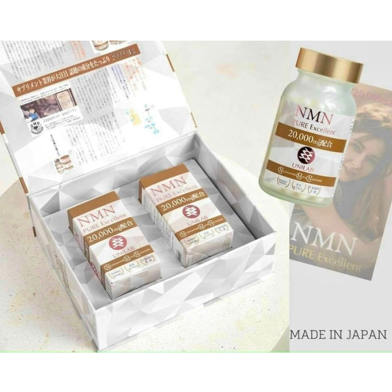 Viên uống NMN 20000 Unilab Pure Excellent hỗ trợ sức khoẻ Set 2 lọ x 90 viên