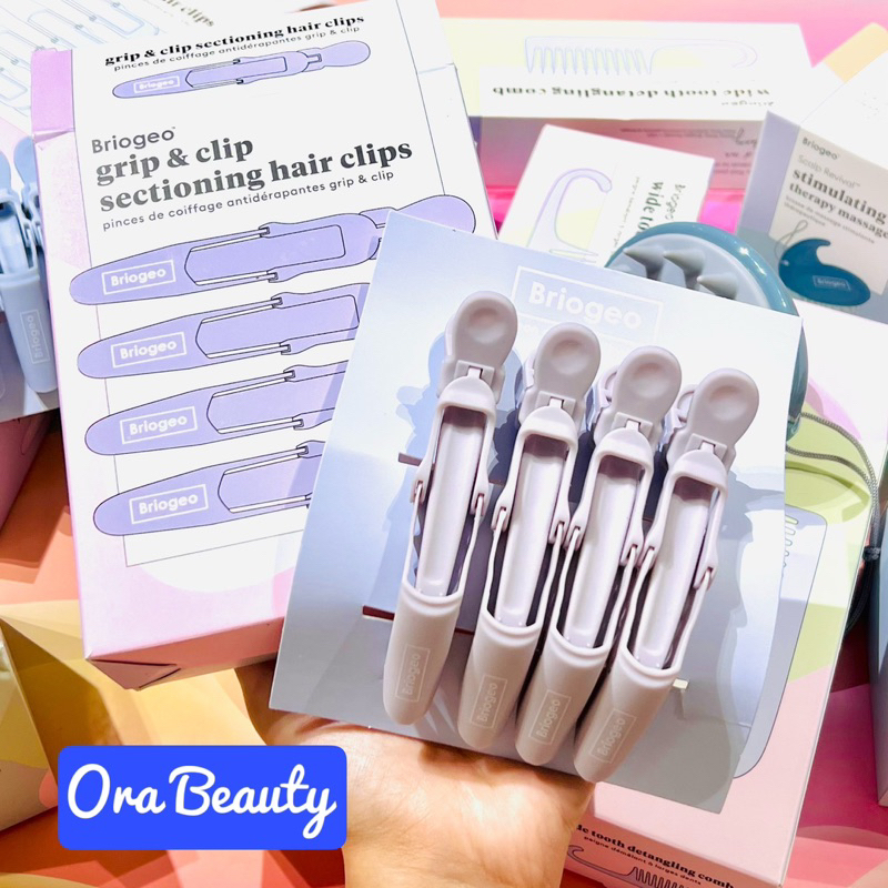 Kẹp gấp tóc Briogeo Grip + Clip Sectioning Hair Clips