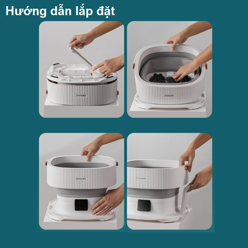 Bồn ngâm chân massage tự động Philips PPM3111F dung tích 15 lít