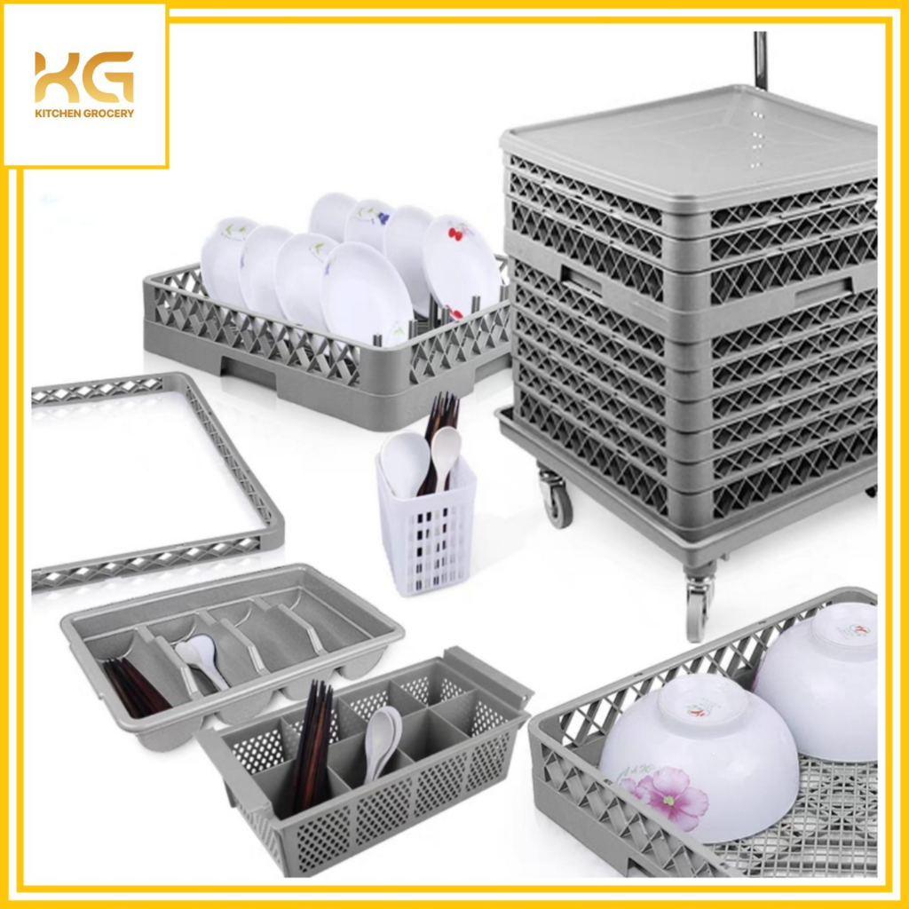 Khay nhựa đựng dao muỗng nĩa đũa, rack đựng dao nĩa nhà hàng 4 ngăn 8 ngăn