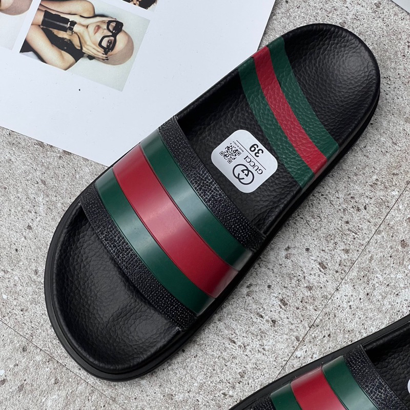 Dép lê nam Gc 3 sọc Lê bảo bình mẫu mới 3 màu 2023 đế cao 3cm