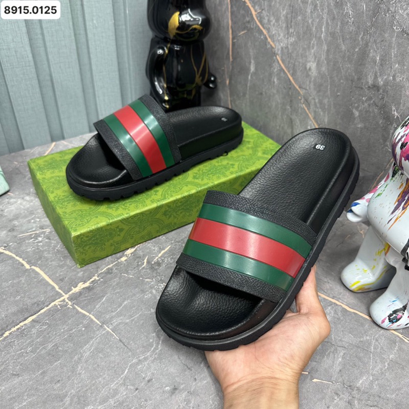 Dép lê nam Gc 3 sọc Lê bảo bình mẫu mới 3 màu 2023 đế cao 3cm