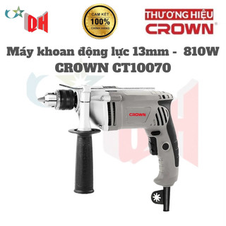 Máy khoan động lực, xung lực 13mm - 810w crown ct10077 - hàng chính hãng