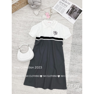Váy phối thêu hoa hồng sm