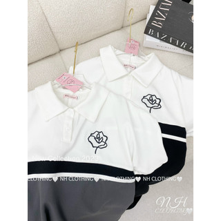 Váy phối thêu hoa hồng sm