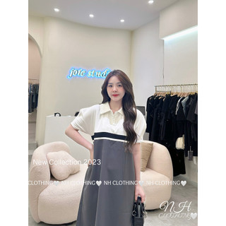Váy phối thêu hoa hồng sm
