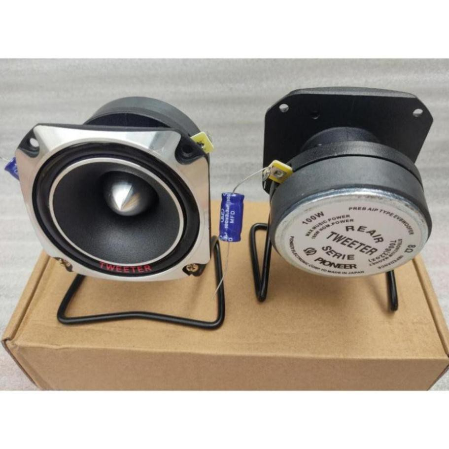 2 LOA TREBLE RỜI + 2 TREBLE PIONERR TITAN VUÔNG KÈM CHÂN VÀ TỤ 3.3mf Xịn
