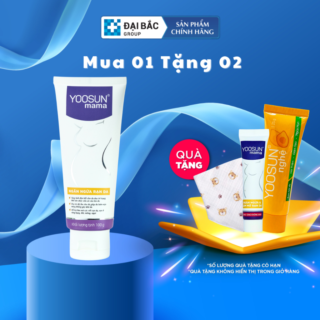 [MUA 1 TẶNG 1] Kem YOOSUN Mama giúp ngăn ngừa và phục hồi rạn da Tuýp 100g