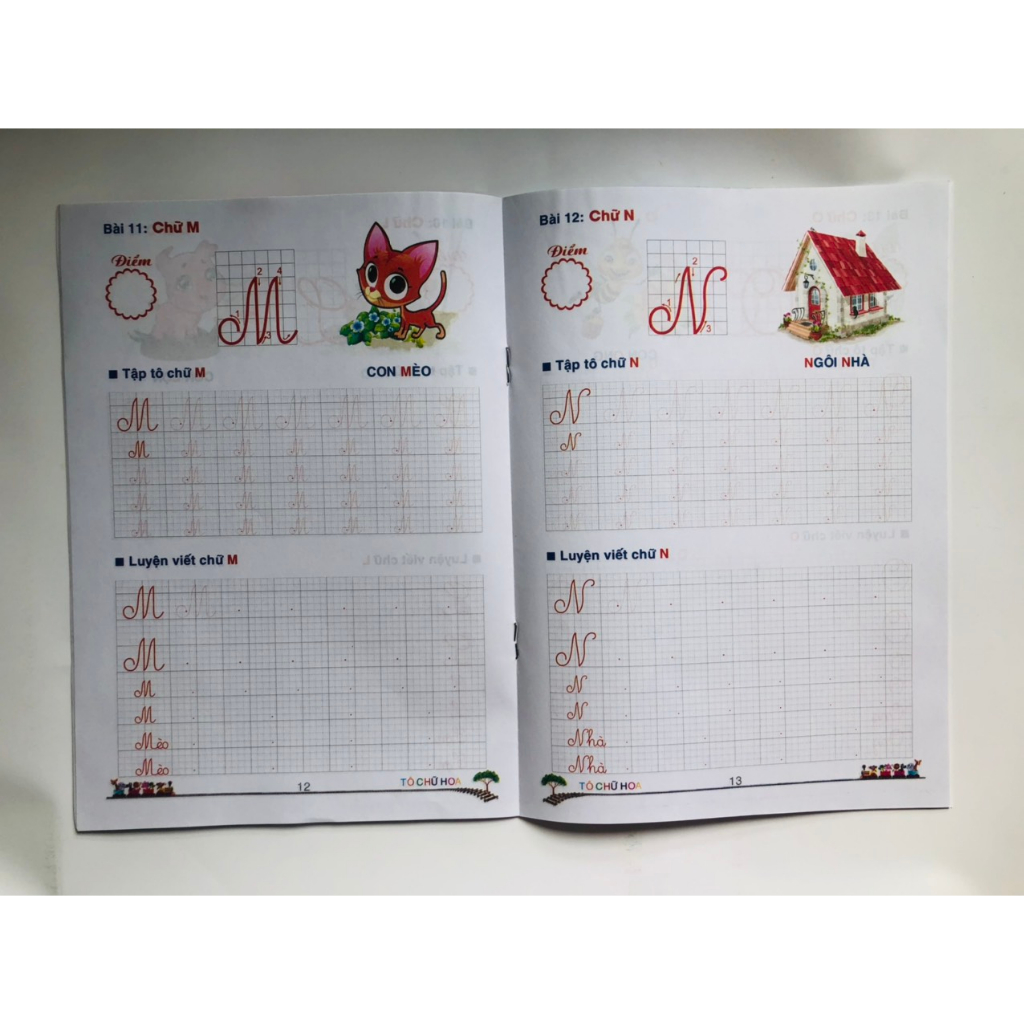 Sách -Tủ Sách Cho Bé Vào Lớp 1- Tô Chữ Hoa - Dành cho bé học mẫu giáo