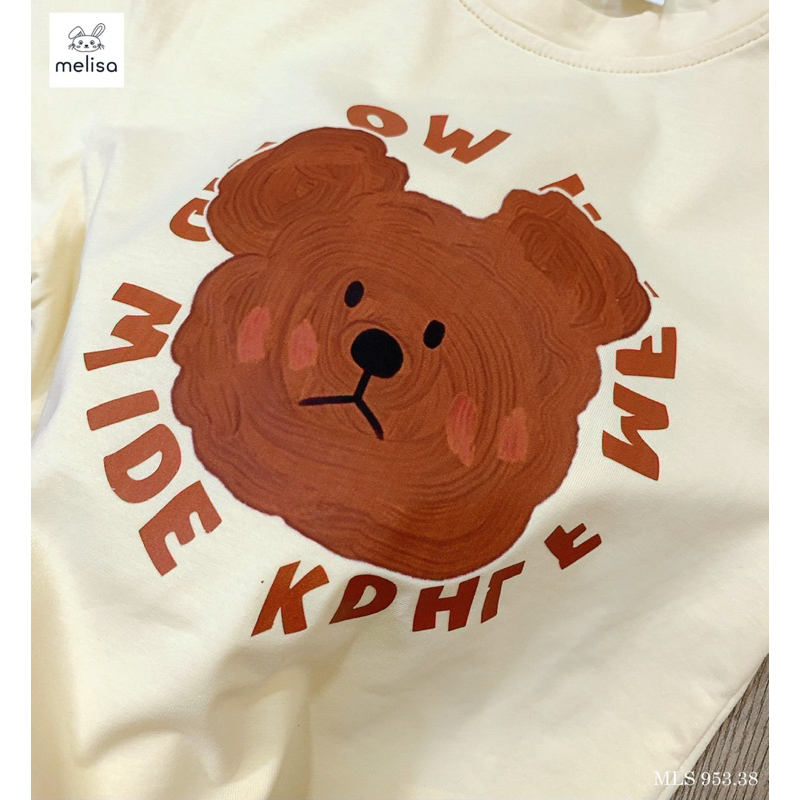 Set váy BBR cao cấp cho bé. Set váy gấu nâu cotton 4 chiều kèm chân váy BBR sang xịn bé gái 12-40kg Melisa