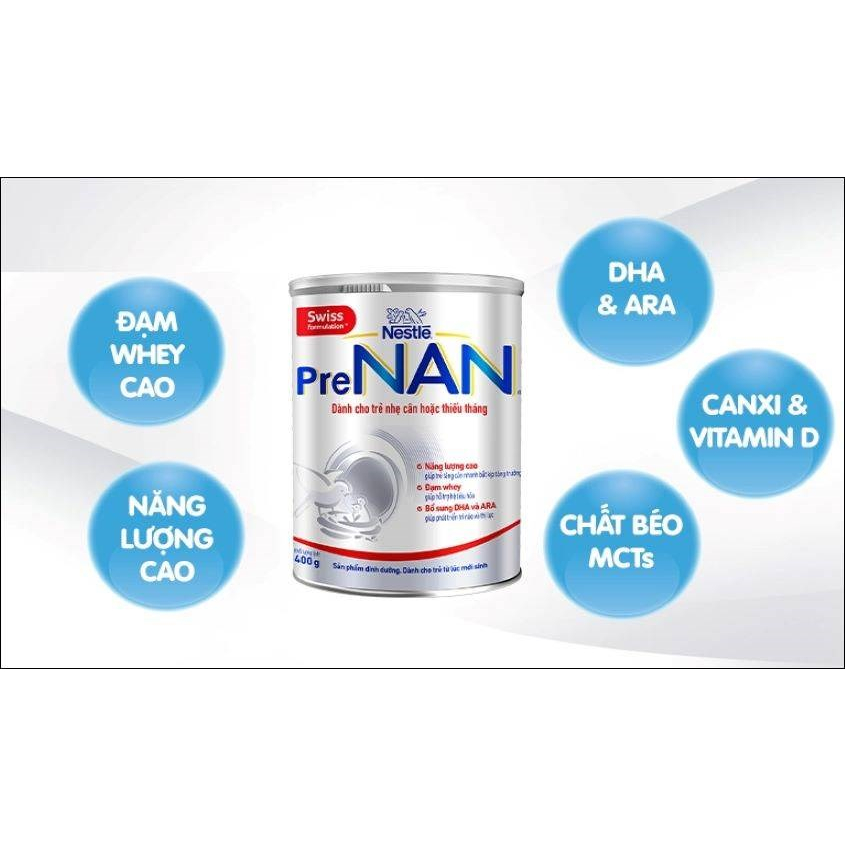 Sữa bột Pre Nan cho trẻ nhẹ cân hoặc thiếu tháng 400g