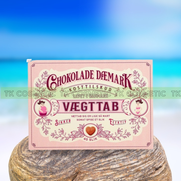 Kẹo Giảm Cân, Socola giảm cân Đan Mạch - Chokolade Veagtab 1 Gói 20 Viên, 1 Hộp 40 Viên