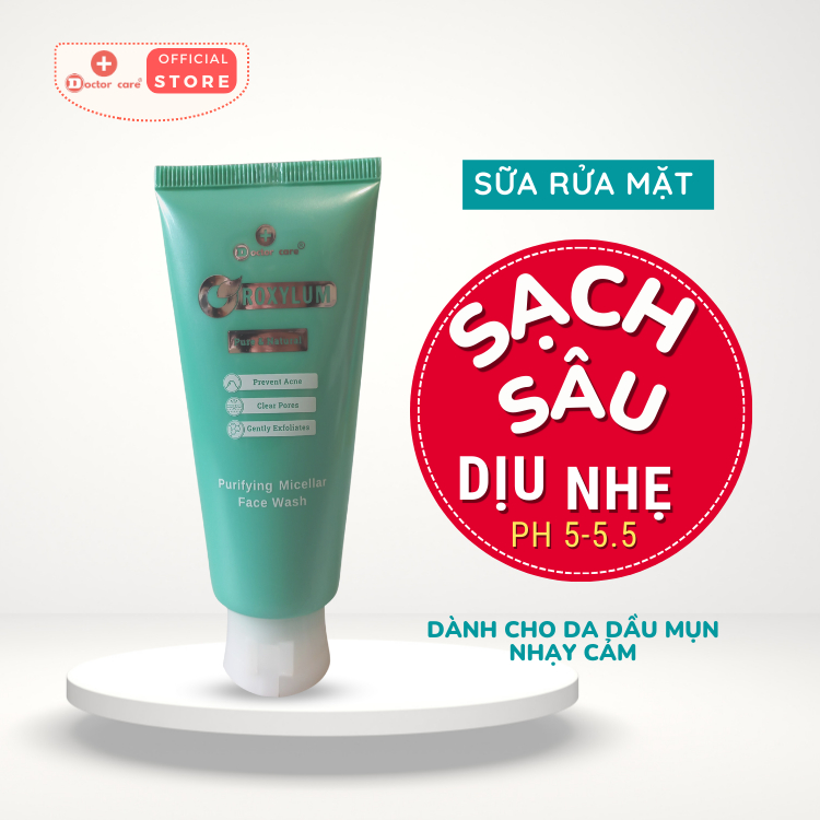 Sữa rửa mặt làm sạch ngăn ngừa mụn Doctor Care Oroxylum giúp kiềm dầu và ngừa mụn hiệu quả 130g