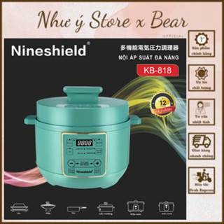 Nồi Áp Suất Điện Nineshield KB818, Nồi Hầm Áp Suất Điện Tử Cao Cấp Nấu Cơm, Hầm Xương Siêu Tiện Lợi