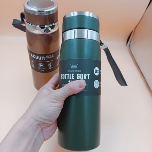 Bình Giữ Nhiệt Sport, Bình Đựng Nước Bottle 1000Ml, Lõi Inox Cao Cấp Có Dây Cầm Tiện Lợi