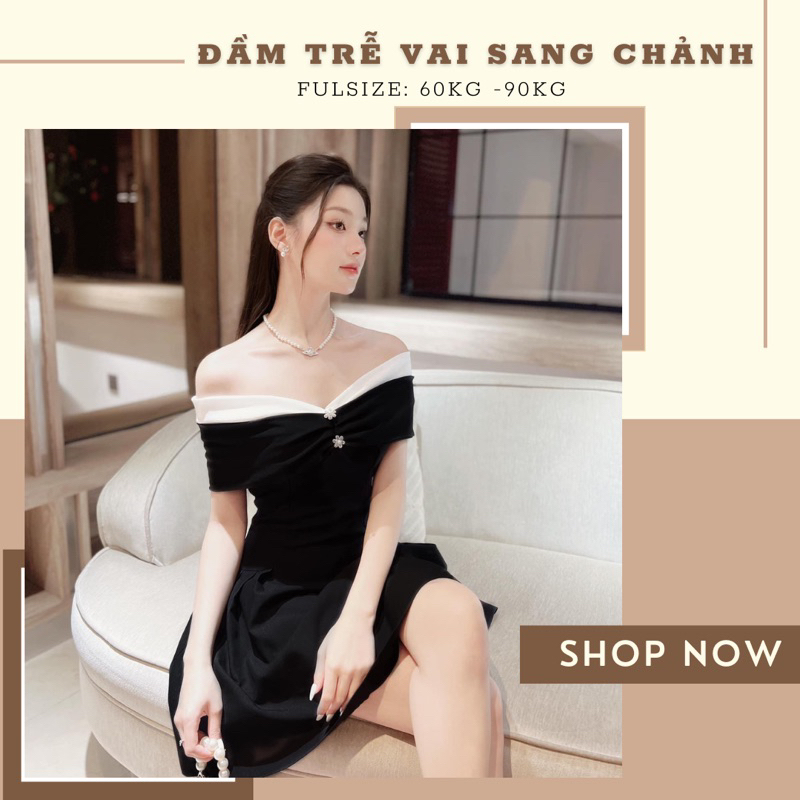 BIGSIZE hàng thiết kế - AUDREY DRESS đầm trễ vai bigsize dự tiệc