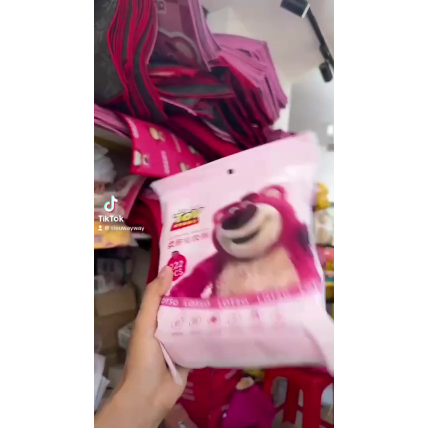 Bông Tẩy Trang Gấu Dâu losto 3 Lớp - Bông Đắp Tone Skincare Siêu Mềm Mịn 222 Miếng