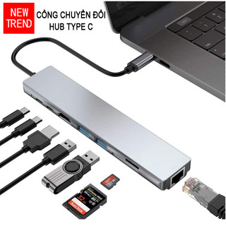 Bộ chia cổng chuyển đổi HUB TYPE C, USB, bộ chuyển đổi đa năng nhiều cổng