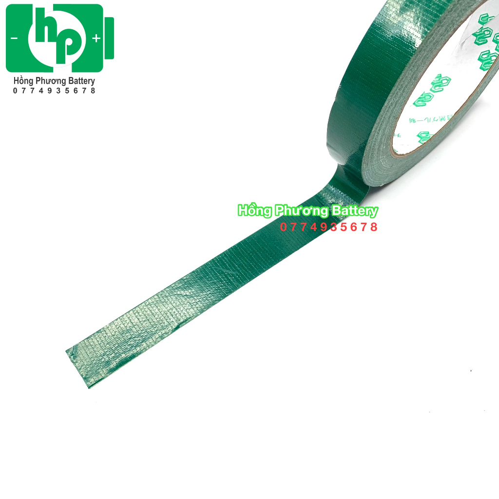 Băng keo vải siêu dính màu xanh lá 20mm/cuộn 50mét