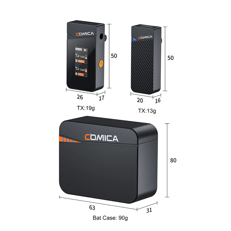 Comica Vimo C - Micro Cài Áo Không Dây 2.4G Nhỏ Gọn, Âm Thanh Rõ Nét, Dùng Cho Điện Thoại, Máy Ảnh, Máy Quay