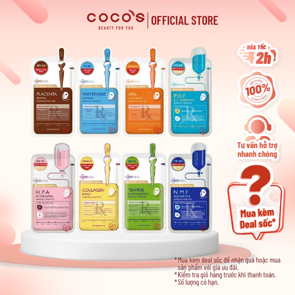 Mặt Nạ Dưỡng Da Cấp Ẩm, Dưỡng Da Mềm Mịn Mediheal Mask REX 24/25/27 ml