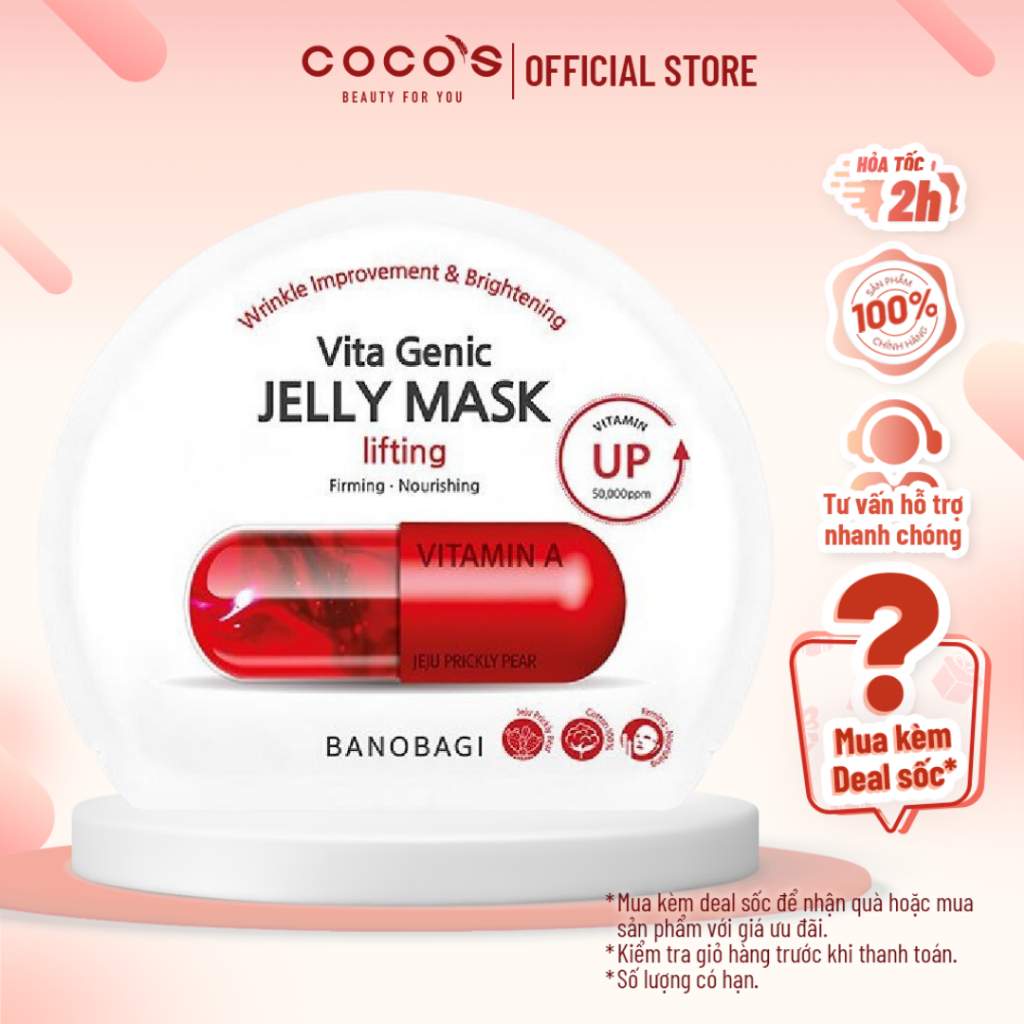 Mặt Nạ Dưỡng Da BanoBagi Vita Genic Lifting Jelly Mask 30ml - [BANOBAGI ĐỎ]