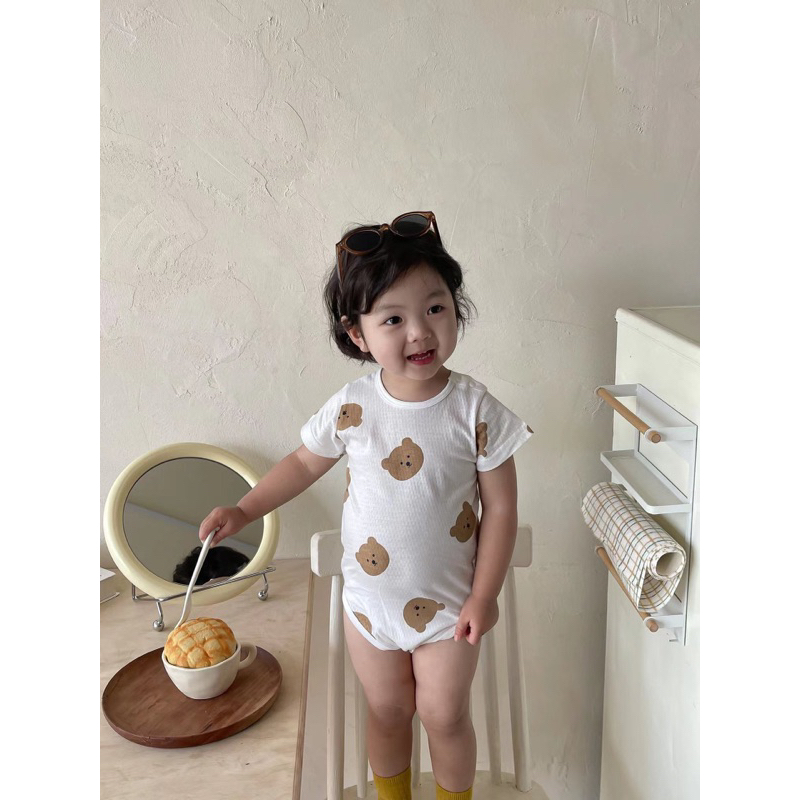 Bộ bodysuit, đồ bộ liền thân sát lách dành cho bé trai bé gái hoạ tiết thun gân siêu mát