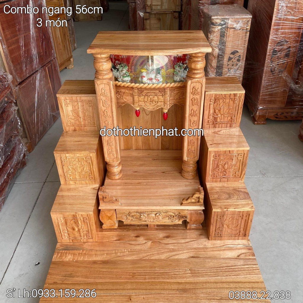Combo Bộ Bàn thờ ngang 56 : 3 món giá rẻ nhất thị trường sỉ Lh : 03888.22.838