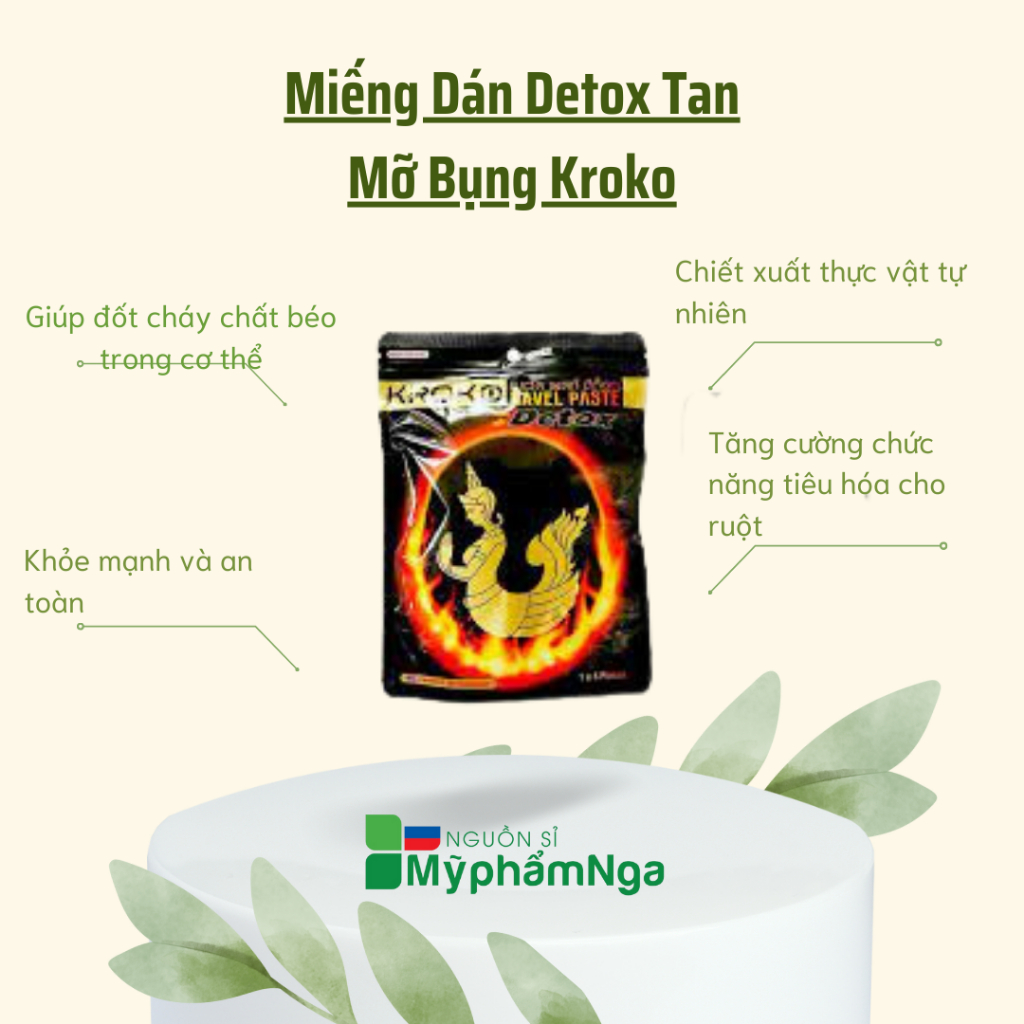 Miếng Dán Detox Tan Mỡ Bụng Kroko Thái Lan