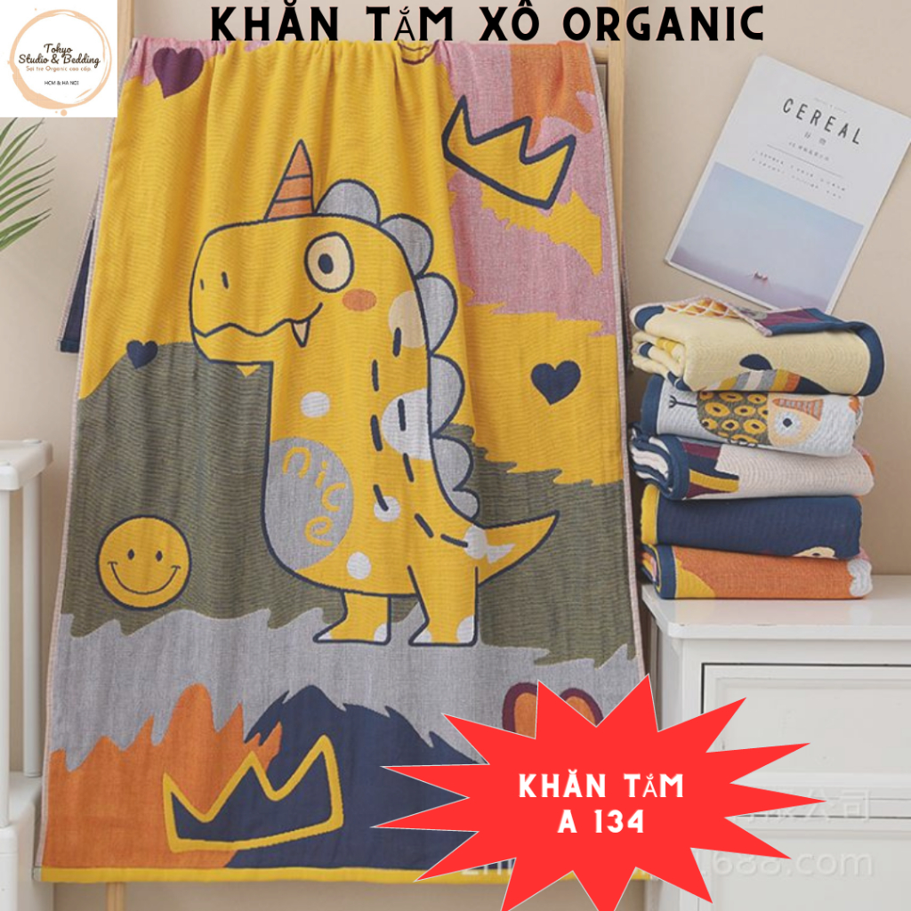 O22_Khăn tắm xô 100% Organic Cotton cao cấp (Size:140*70cm)