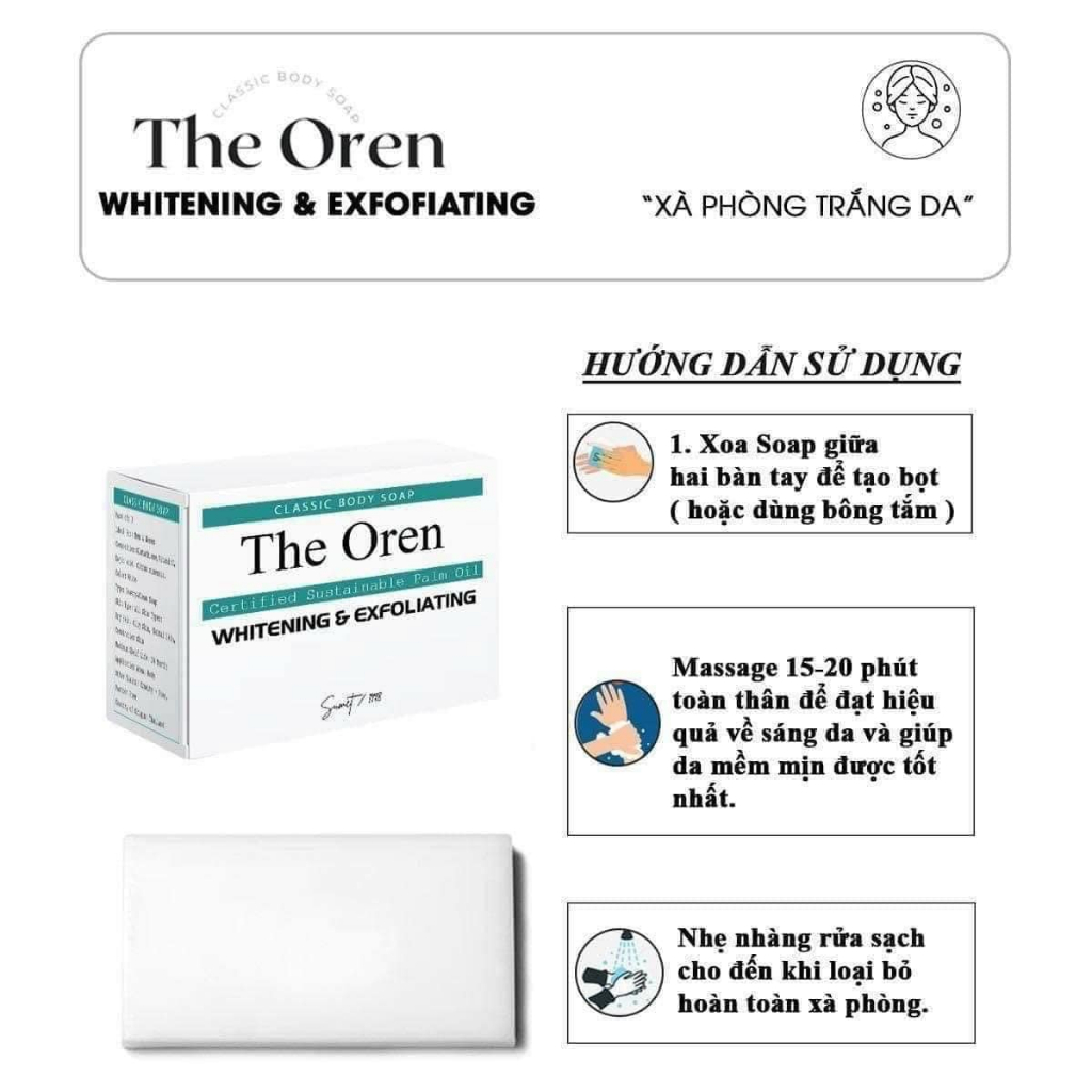 Xà bông trắng da The Oren 100gr