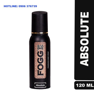 XỊT TOÀN THÂN DÀNH CHO NAM FOGG ABSOLUTE  120ML, XỊT 800 LẦN, NHẬP KHẨU DUBAI